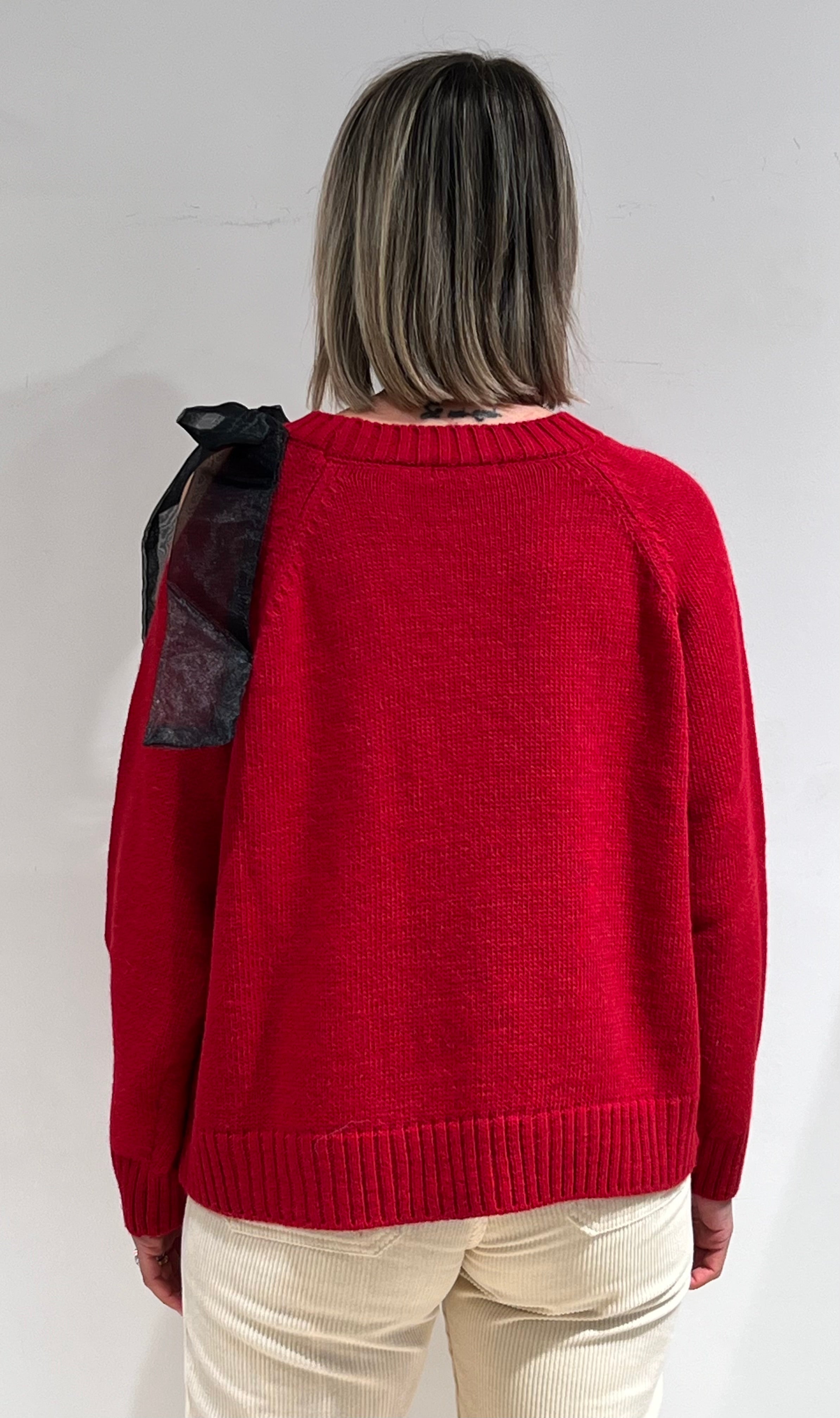 MAGLIA DONNA CON DETTAGLIO FIOCCO