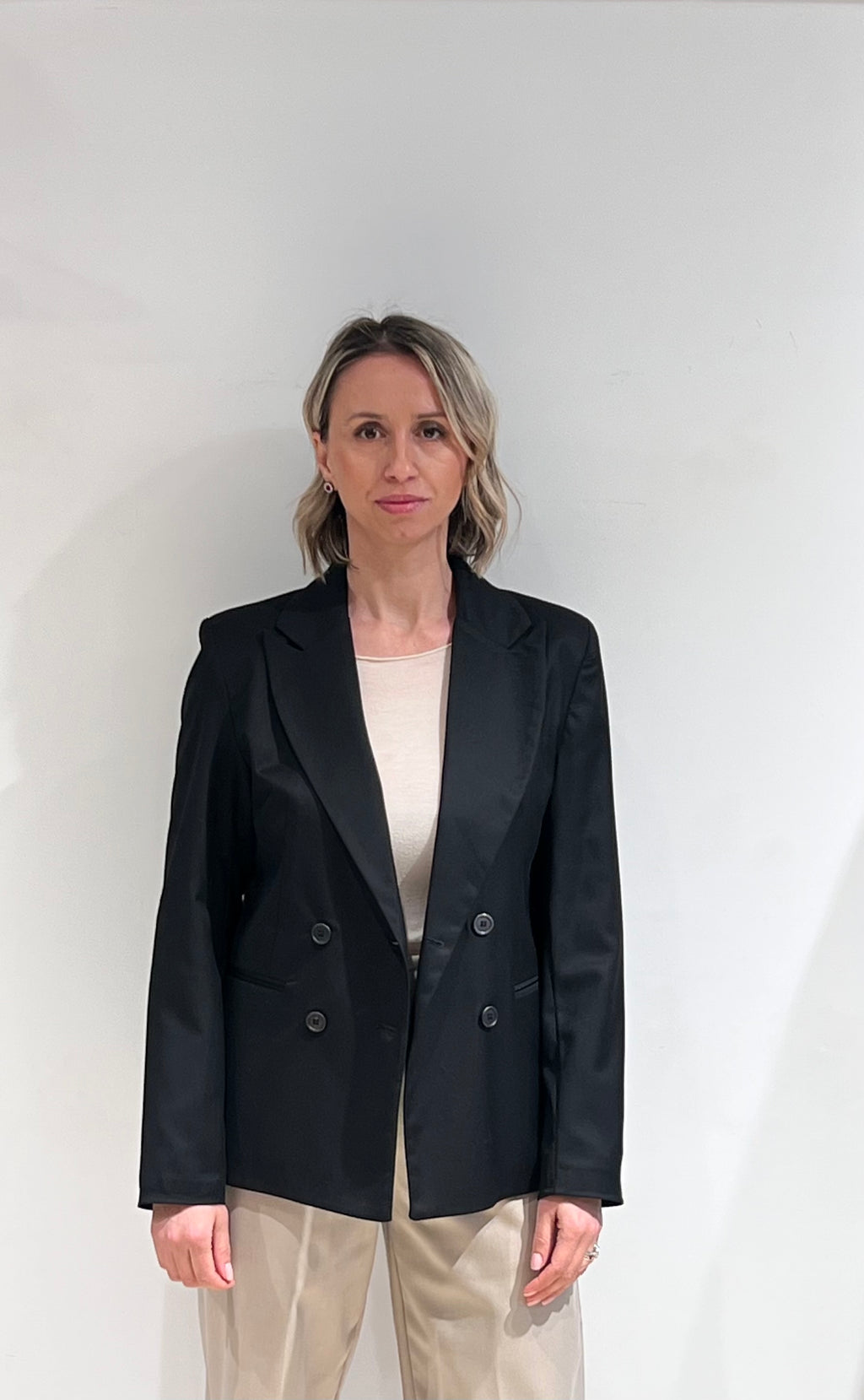 GIACCA DOPPIOPETTO CHIC ESSENZIALE NERO