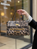 BORSA RUE MADAM PARIS LEOPARDATA – A MANO CON CHIUSURA ORO